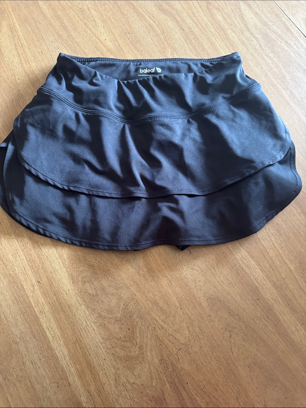 Baleaf Black Athletic Skirt with Built-In Shorts